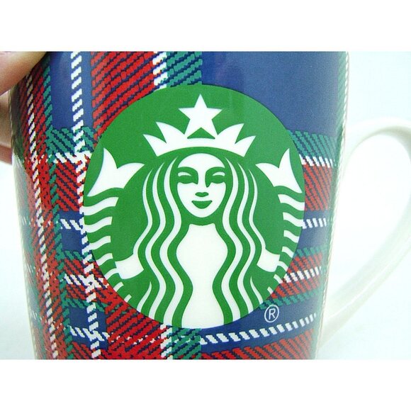 Starbucks 2017 Tartan Coffee Mug Cup Multicolor Plaid 18oz Holiday Large Logo - Picture 11 of 11